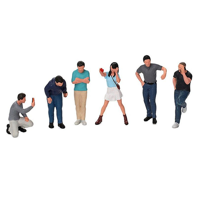 "Car Enthusiasts" 6 Piece Figure Set for 1/64 Scale Models by Mini GT - Mini GT - ModelCars.com