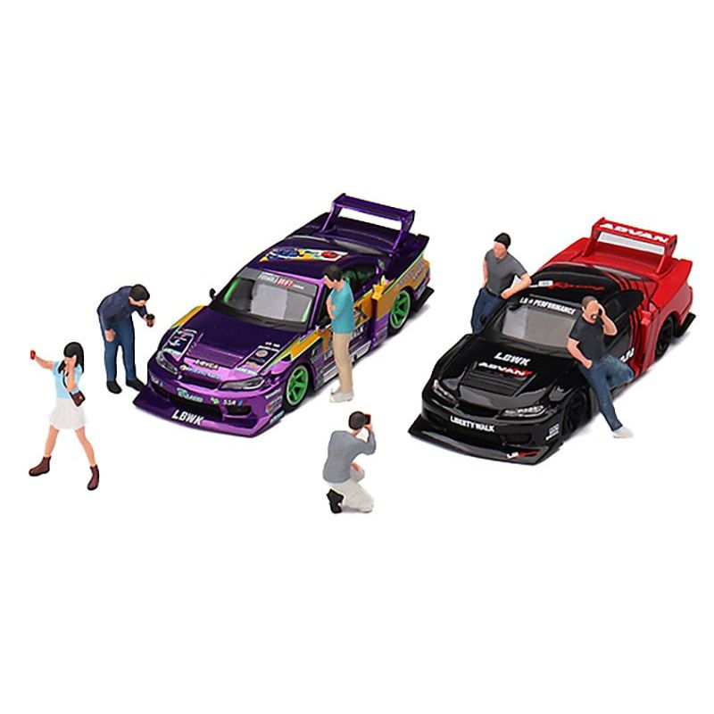 "Car Enthusiasts" 6 Piece Figure Set for 1/64 Scale Models by Mini GT - Mini GT - ModelCars.com