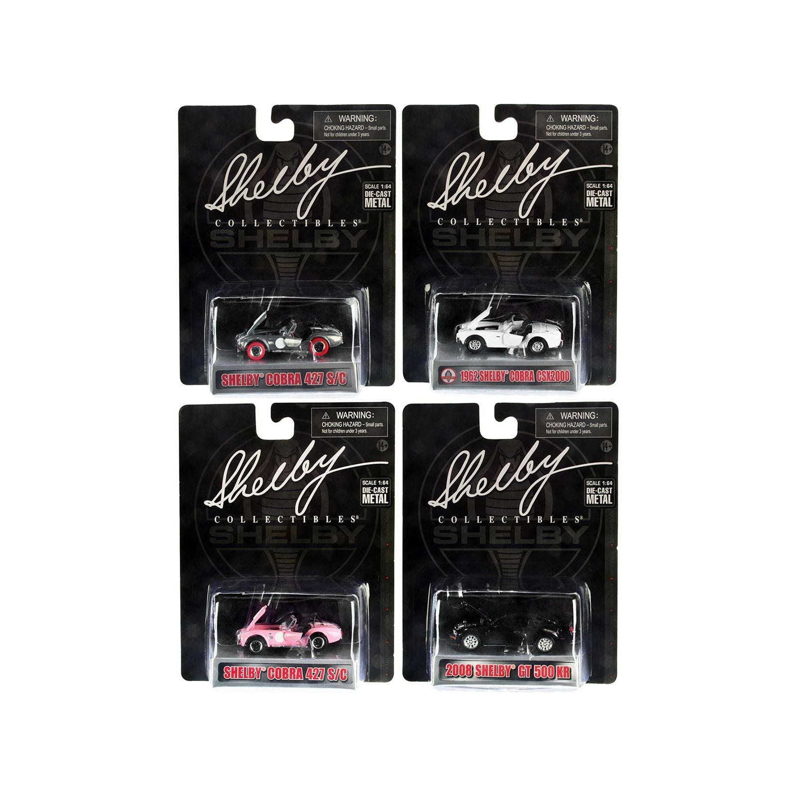 "Carroll Shelby 50th Anniversary" 4 piece Set 2022 Release Q 1/64 Diecast Model Cars by Shelby Collectibles - Shelby Collectibles - ModelCars.com