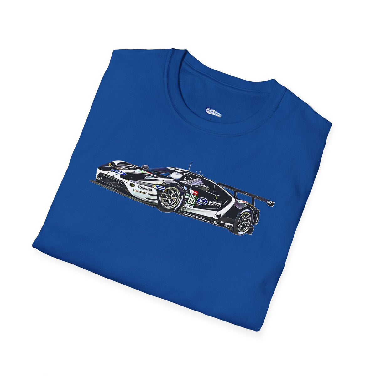 Cartoon Art 24 Hours of Le Mans Ford GT Unisex T-Shirt - Racing Enthusiast Apparel-Modelcars.com-ModelCars.com