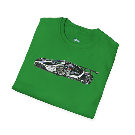 Cartoon Art 24 Hours of Le Mans Ford GT Unisex T-Shirt - Racing Enthusiast Apparel-Modelcars.com-ModelCars.com