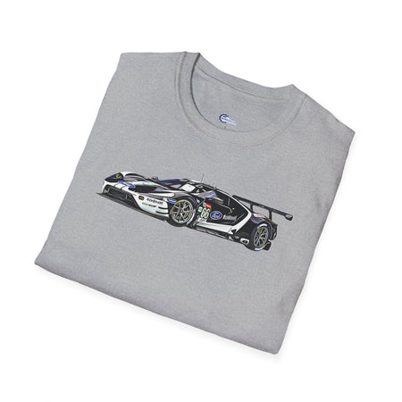 Cartoon Art 24 Hours of Le Mans Ford GT Unisex T-Shirt - Racing Enthusiast Apparel-Modelcars.com-ModelCars.com