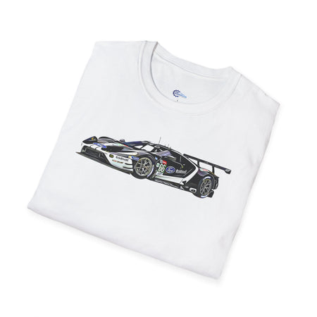 Cartoon Art 24 Hours of Le Mans Ford GT Unisex T-Shirt - Racing Enthusiast Apparel-Modelcars.com-ModelCars.com