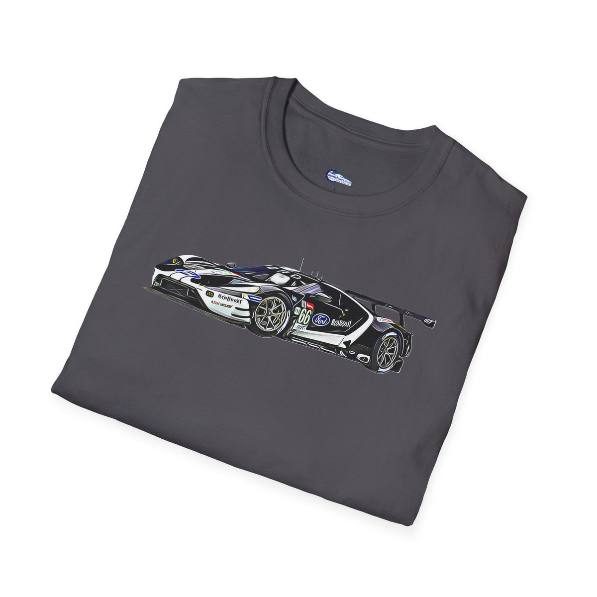 Cartoon Art 24 Hours of Le Mans Ford GT Unisex T-Shirt - Racing Enthusiast Apparel-Modelcars.com-ModelCars.com