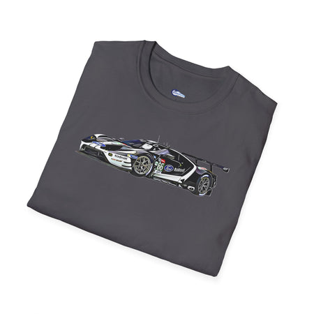 Cartoon Art 24 Hours of Le Mans Ford GT Unisex T-Shirt - Racing Enthusiast Apparel-Modelcars.com-ModelCars.com