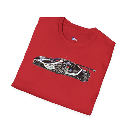 Cartoon Art 24 Hours of Le Mans Ford GT Unisex T-Shirt - Racing Enthusiast Apparel-Modelcars.com-ModelCars.com