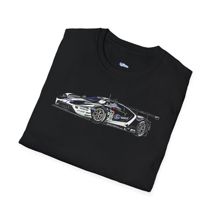 Cartoon Art 24 Hours of Le Mans Ford GT Unisex T-Shirt - Racing Enthusiast Apparel-Modelcars.com-ModelCars.com