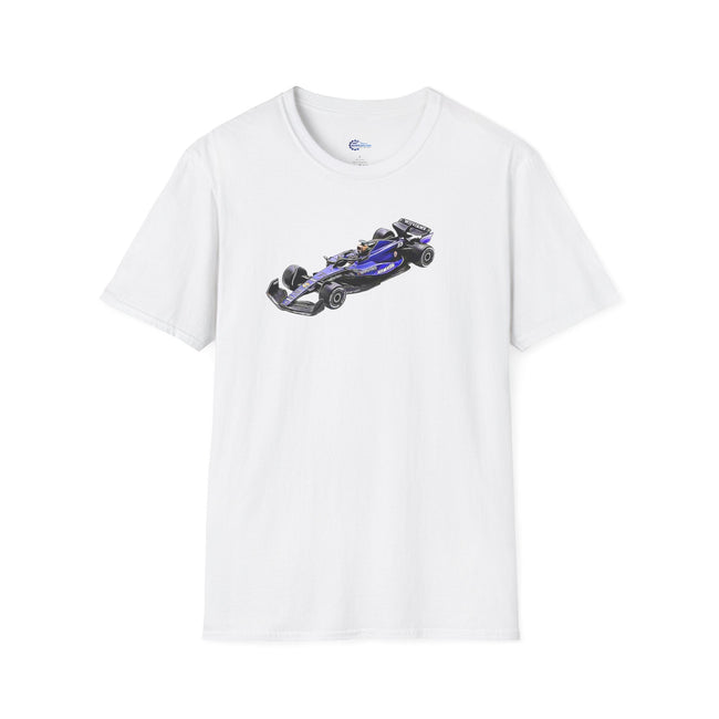 Cartoon Art Formula One Racing T-Shirt - Williams FW46 #2 Logan Sargeant 'Bahrain GP' Design-Modelcars.com-ModelCars.com