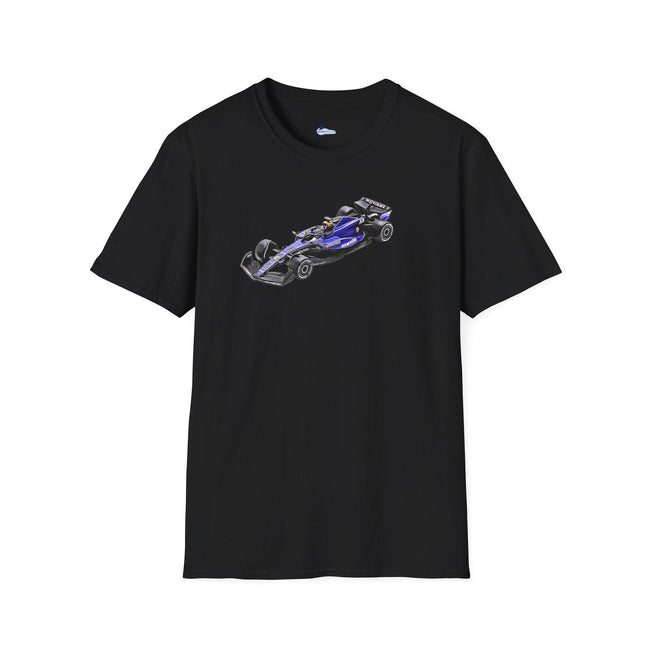 Cartoon Art Formula One Racing T-Shirt - Williams FW46 #2 Logan Sargeant 'Bahrain GP' Design-Modelcars.com-ModelCars.com
