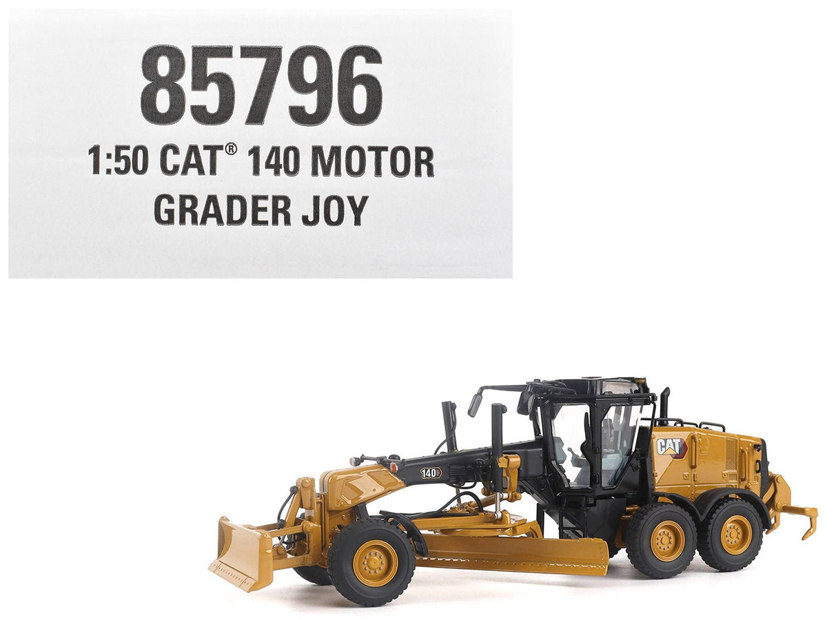 CAT Caterpillar 140 JOY Motor Grader Yellow with Black Top "High Line" Series 1/50 Diecast Model by Diecast Masters-Diecast Masters-ModelCars.com