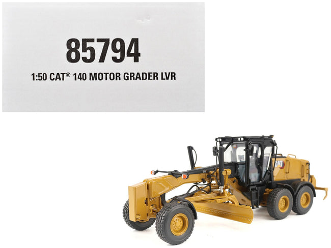 CAT Caterpillar 140 LVR Motor Grader Yellow with Black Top "High Line" Series 1/50 Diecast Model by Diecast Masters-Diecast Masters-ModelCars.com