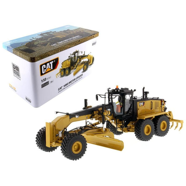 CAT Caterpillar 16M3 Motor Grader with Operator "High Line Series" 1/50 Diecast Model by Diecast Masters-Diecast Masters-ModelCars.com
