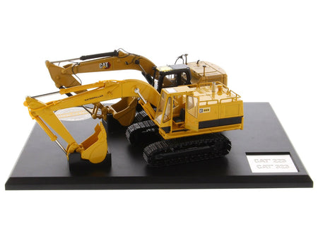 CAT Caterpillar 225 Hydraulic Escavator and CAT Caterpillar 323 Next Generation Hydraulic Escavator Set of 2 pieces "Evolution Series" 1/50 Diecast Models by Diecast Masters-Diecast Masters-ModelCars.com