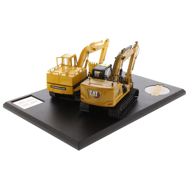 CAT Caterpillar 225 Hydraulic Escavator and CAT Caterpillar 323 Next Generation Hydraulic Escavator Set of 2 pieces "Evolution Series" 1/50 Diecast Models by Diecast Masters-Diecast Masters-ModelCars.com
