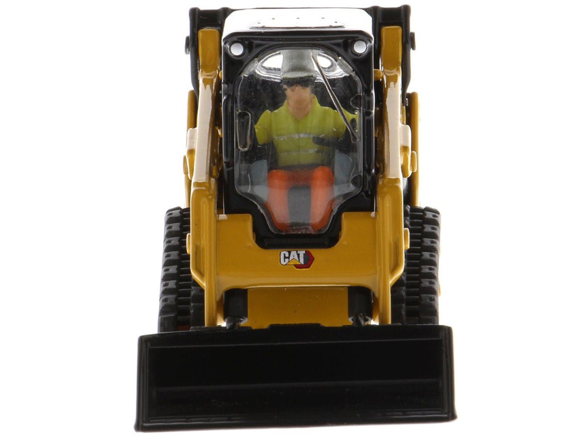 CAT Caterpillar 259D3 Compact Track Loader with Work Tools and Operator Yellow "High Line Series" 1/50 Diecast Model by Diecast Masters-Diecast Masters-ModelCars.com