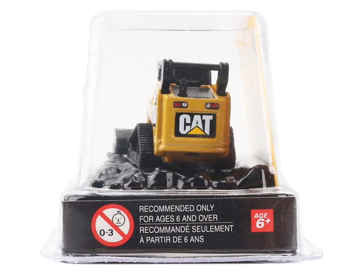 CAT Caterpillar 272C Compact Track Loader with Broom Yellow "Micro-Constructor" Series Diecast Model by Diecast Masters-Diecast Masters-ModelCars.com