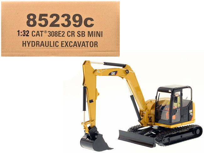 CAT Caterpillar 308E2 CR SB Mini Hydraulic Excavator with Working Tools and Operator "Core Classics" Series 1/32 Diecast Model by Diecast Masters-Diecast Masters-ModelCars.com