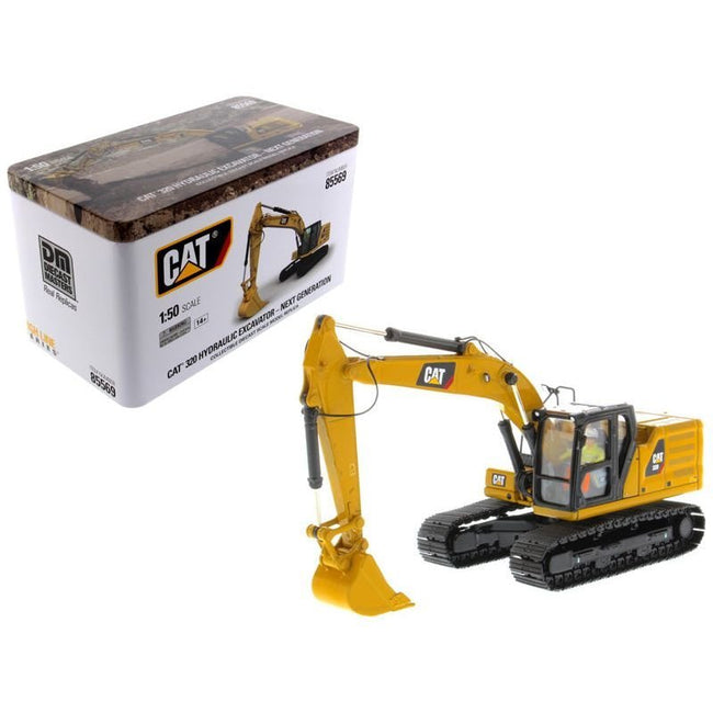 CAT Caterpillar 320 Hydraulic Excavator with Operator High Line Series 1/50 Diecast Model by Diecast Masters-Diecast Masters-ModelCars.com