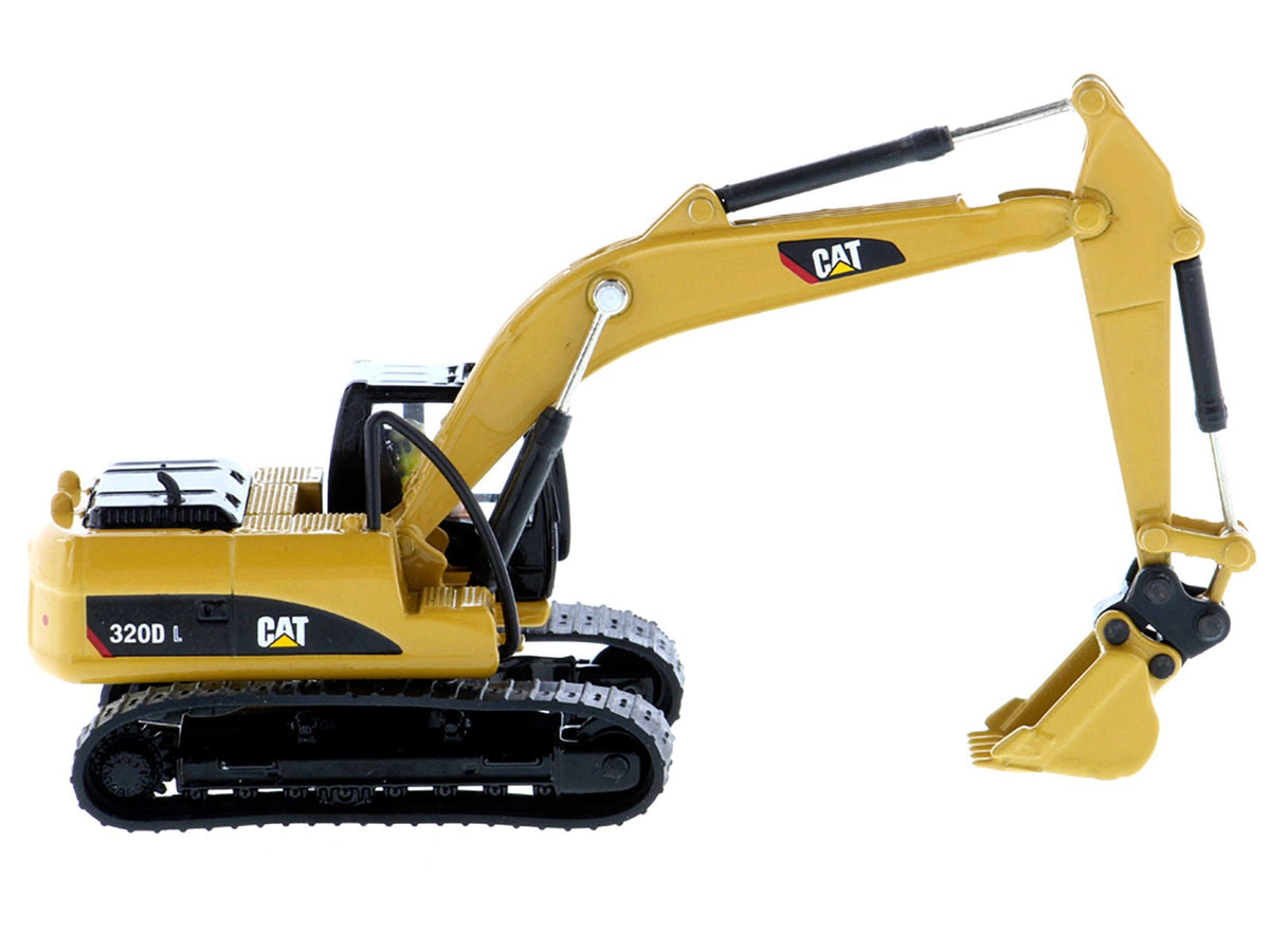 CAT Caterpillar 320D L Hydraulic Excavator with Multiple Work Tools and Operator "High Line" Series 1/87 (HO) Scale Diecast Model by Diecast Masters-Diecast Masters-ModelCars.com