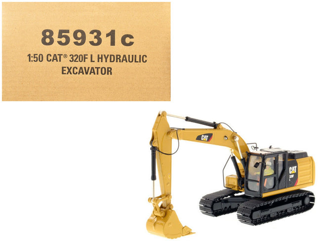 CAT Caterpillar 320F L Hydraulic Excavator with Operator "Core Classics" Series 1/50 Diecast Model by Diecast Masters-Diecast Masters-ModelCars.com