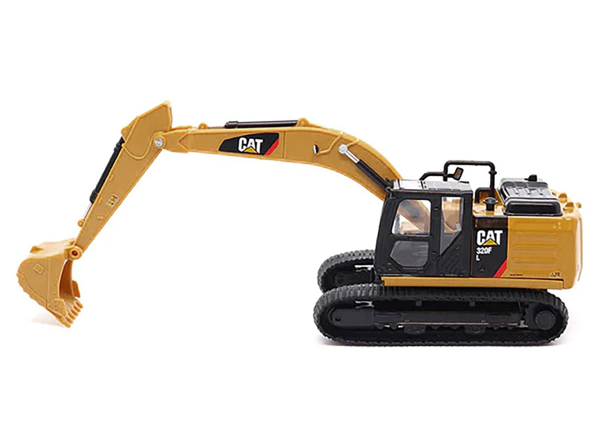 CAT Caterpillar 320F L Hydraulic Excavator Yellow and Black 1/64 Diecast Model by Diecast Masters-Diecast Masters-ModelCars.com