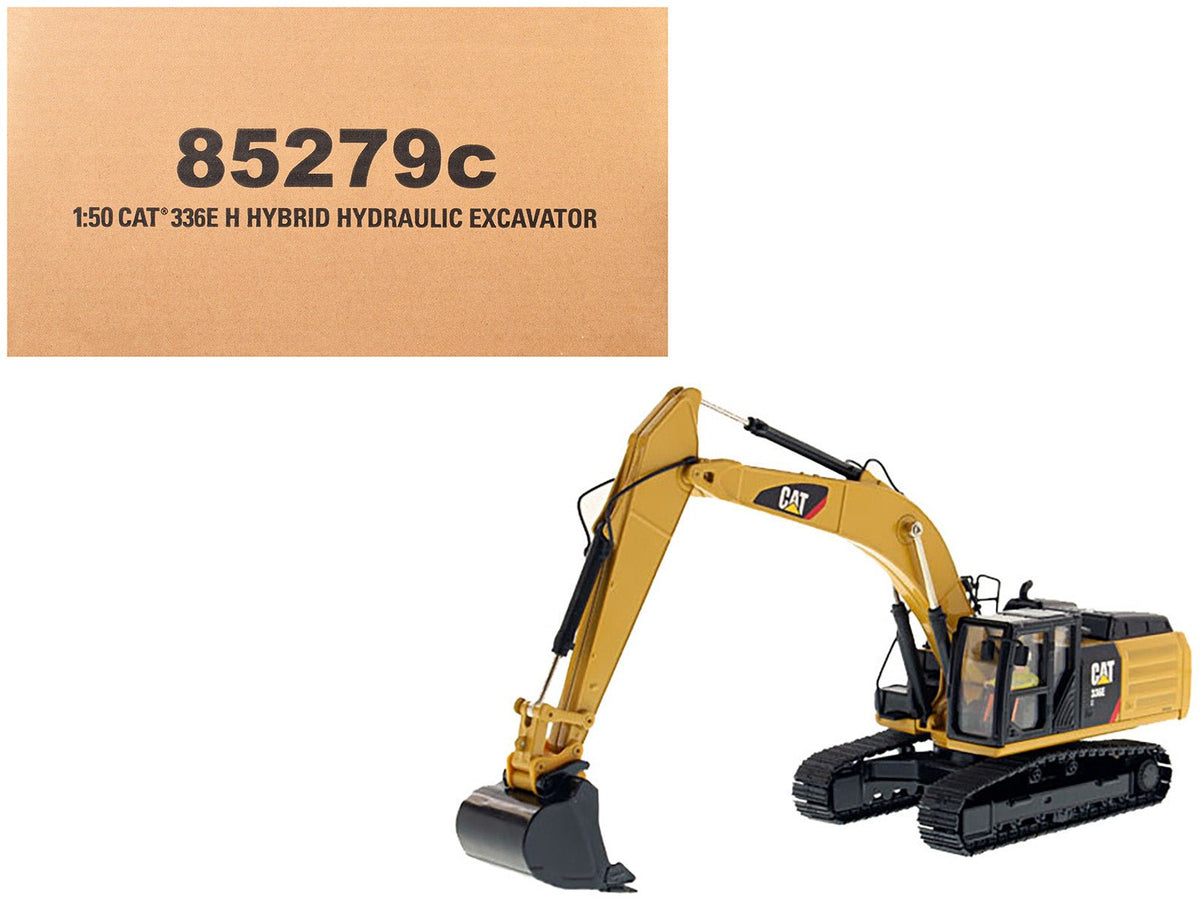 CAT Caterpillar 336E H Hybrid Hydraulic Excavator with Operator "Core Classics" Series 1/50 Diecast Model by Diecast Masters-Diecast Masters-ModelCars.com