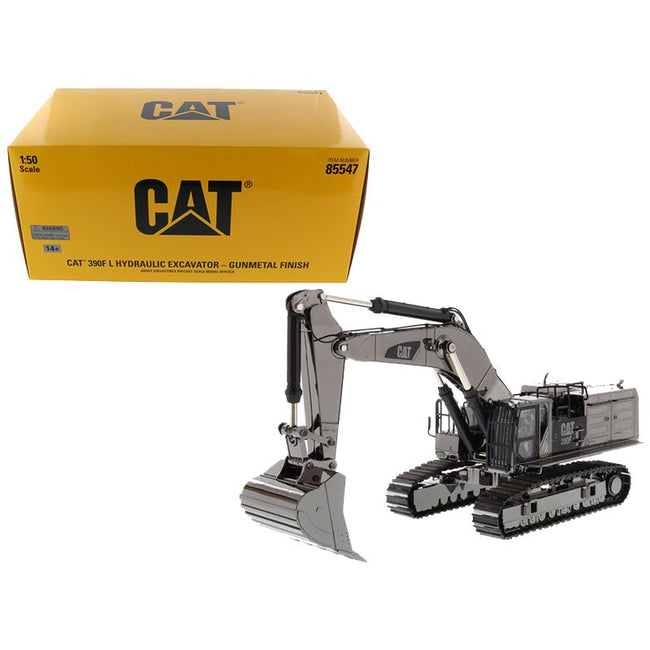 CAT Caterpillar 390F L Hydraulic Tracked Excavator Gunmetal "Commemorative Series" 1/50 Diecast Model by Diecast Masters-Diecast Masters-ModelCars.com