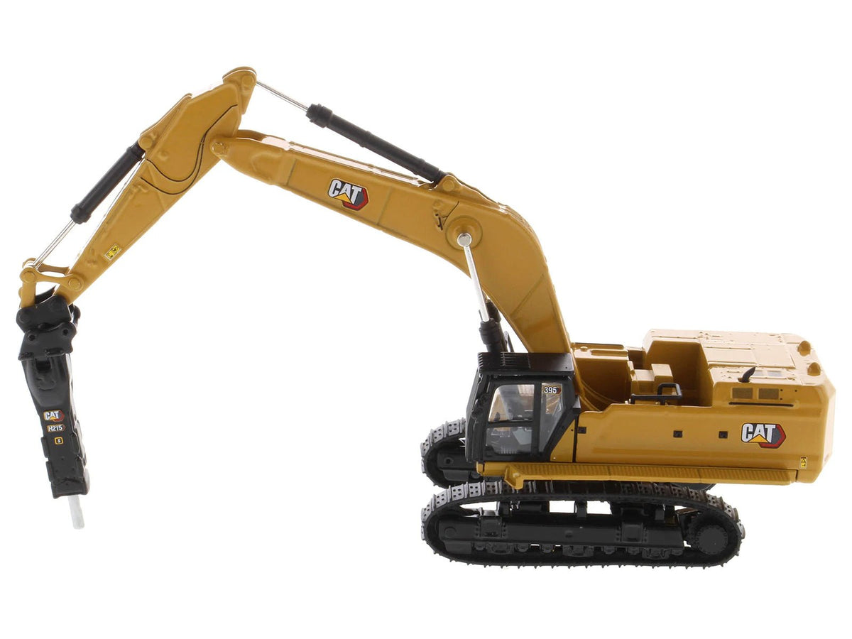 CAT Caterpillar 395 Next-Generation Hydraulic Excavator (General Purpose Version) Yellow with Additional Tools "High Line Series" 1/87 (HO) Diecast Model by Diecast Masters-Diecast Masters-ModelCars.com