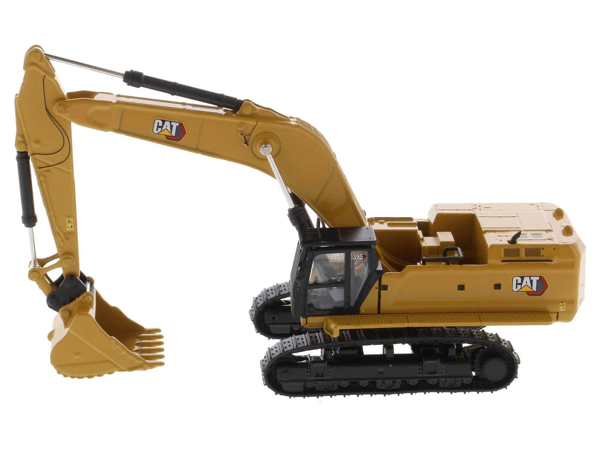 CAT Caterpillar 395 Next-Generation Hydraulic Excavator (General Purpose Version) Yellow with Additional Tools "High Line Series" 1/87 (HO) Diecast Model by Diecast Masters-Diecast Masters-ModelCars.com