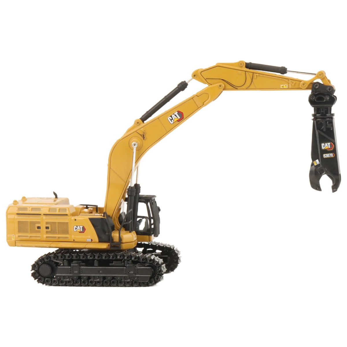 CAT Caterpillar 395 Next-Generation Hydraulic Excavator (Mass Excavator Version) Yellow with Additional Tools "High Line Series" 1/87 (HO) Diecast Model by Diecast Masters-Diecast Masters-ModelCars.com