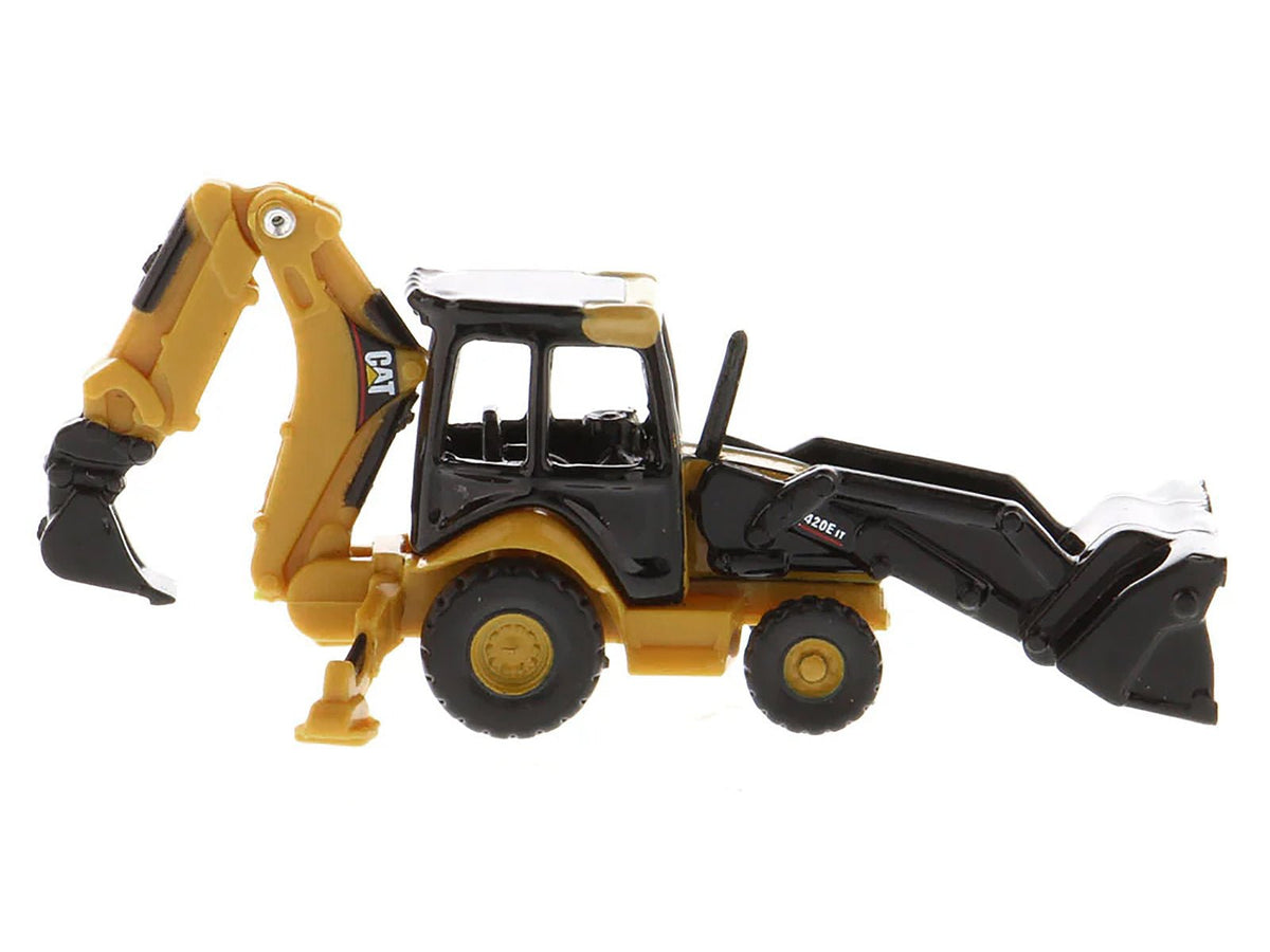 CAT Caterpillar 420E Backhoe Loader Yellow "Micro-Constructor" Series Diecast Model by Diecast Masters-Diecast Masters-ModelCars.com