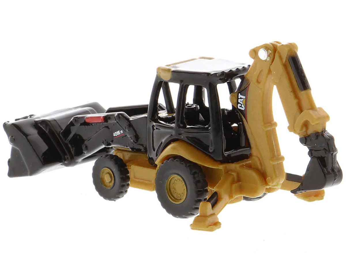 CAT Caterpillar 420E Backhoe Loader Yellow "Micro-Constructor" Series Diecast Model by Diecast Masters-Diecast Masters-ModelCars.com