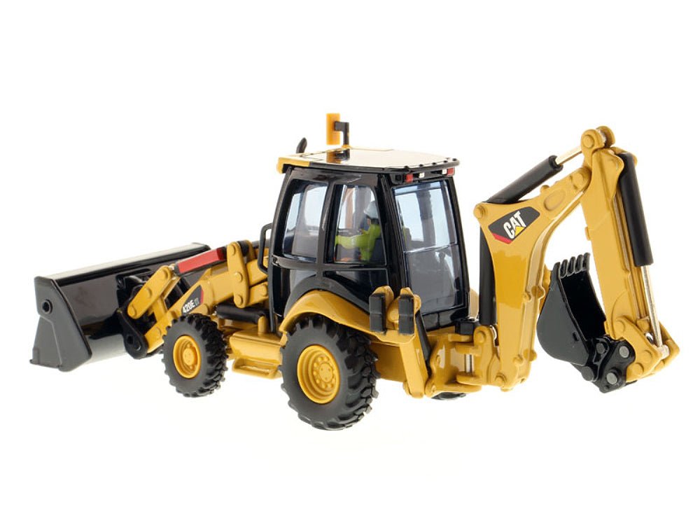 CAT Caterpillar 420E Center Pivot Backhoe Loader with Working Tools with Operator "Core Classics Series" 1/50 Diecast Model by Diecast Masters-Diecast Masters-ModelCars.com