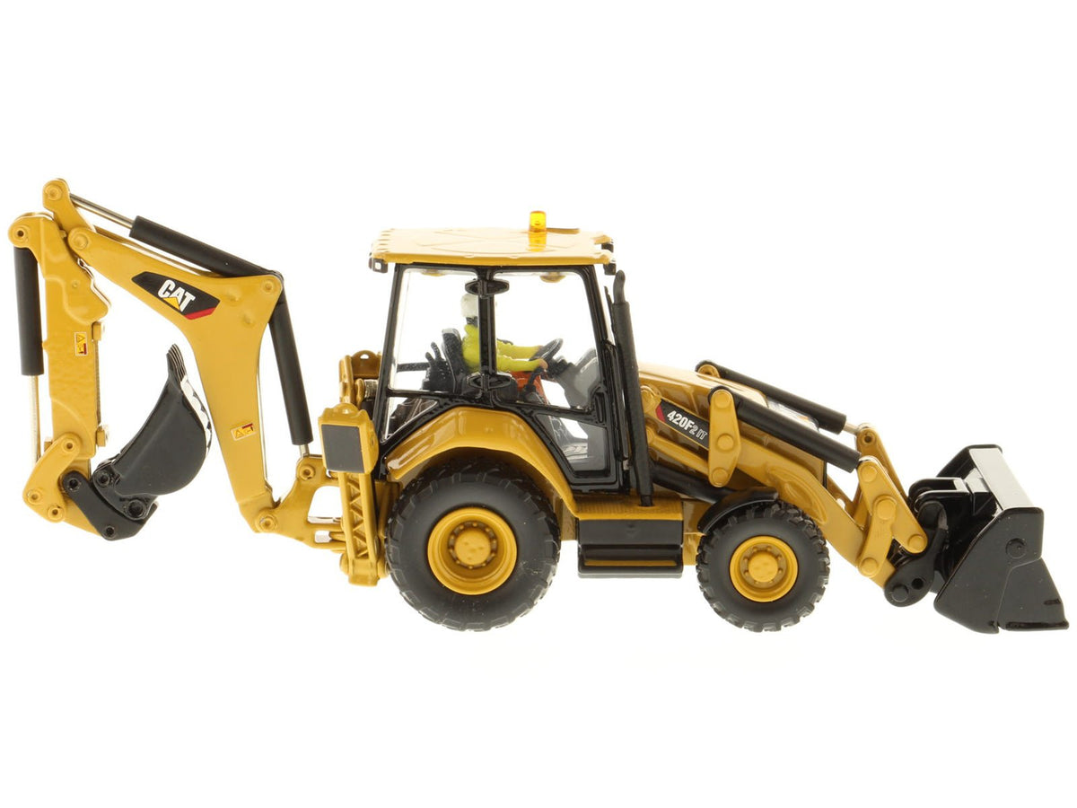 CAT Caterpillar 420F2 IT Backhoe Loader with Operator "High Line Series" 1/50 Diecast Model by Diecast Masters-Diecast Masters-ModelCars.com
