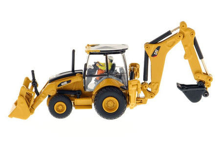 CAT Caterpillar 450E Backhoe Loader with Operator "High Line" Series 1/87 (HO) Scale Diecast Model by Diecast Masters-Diecast Masters-ModelCars.com
