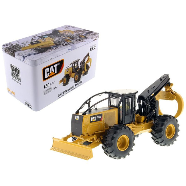CAT Caterpillar 555D Wheel Skidder with Operator "High Line Series" 1/50 Diecast Model by Diecast Masters-Diecast Masters-ModelCars.com