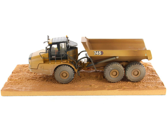 CAT Caterpillar 745 Articulated Truck with Operator (Dirty Version) "Weathered" Series 1/50 Diecast Model by Diecast Masters-Diecast Masters-ModelCars.com