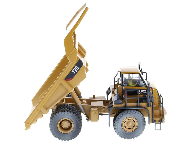 CAT Caterpillar 770 Off-Highway Truck Yellow (Weathered) with Operator "Weathered" Series 1/50 Diecast Model by Diecast Masters-Diecast Masters-ModelCars.com