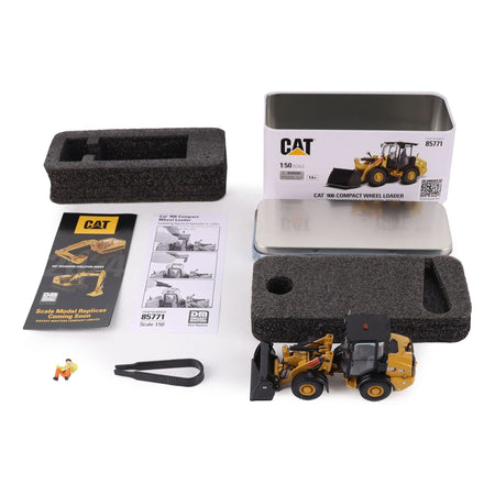 CAT Caterpillar 906 Compact Wheel Loader Yellow with Operator "High Line Series" 1/50 Diecast Model by Diecast Masters-Diecast Masters-ModelCars.com