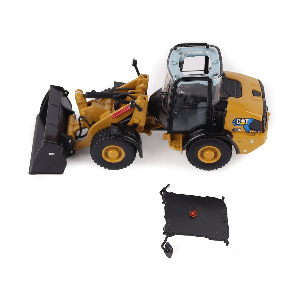 CAT Caterpillar 906 Electric Compact Wheel Loader Yellow with Operator "High Line Series" 1/50 Diecast Model by Diecast Masters-Diecast Masters-ModelCars.com