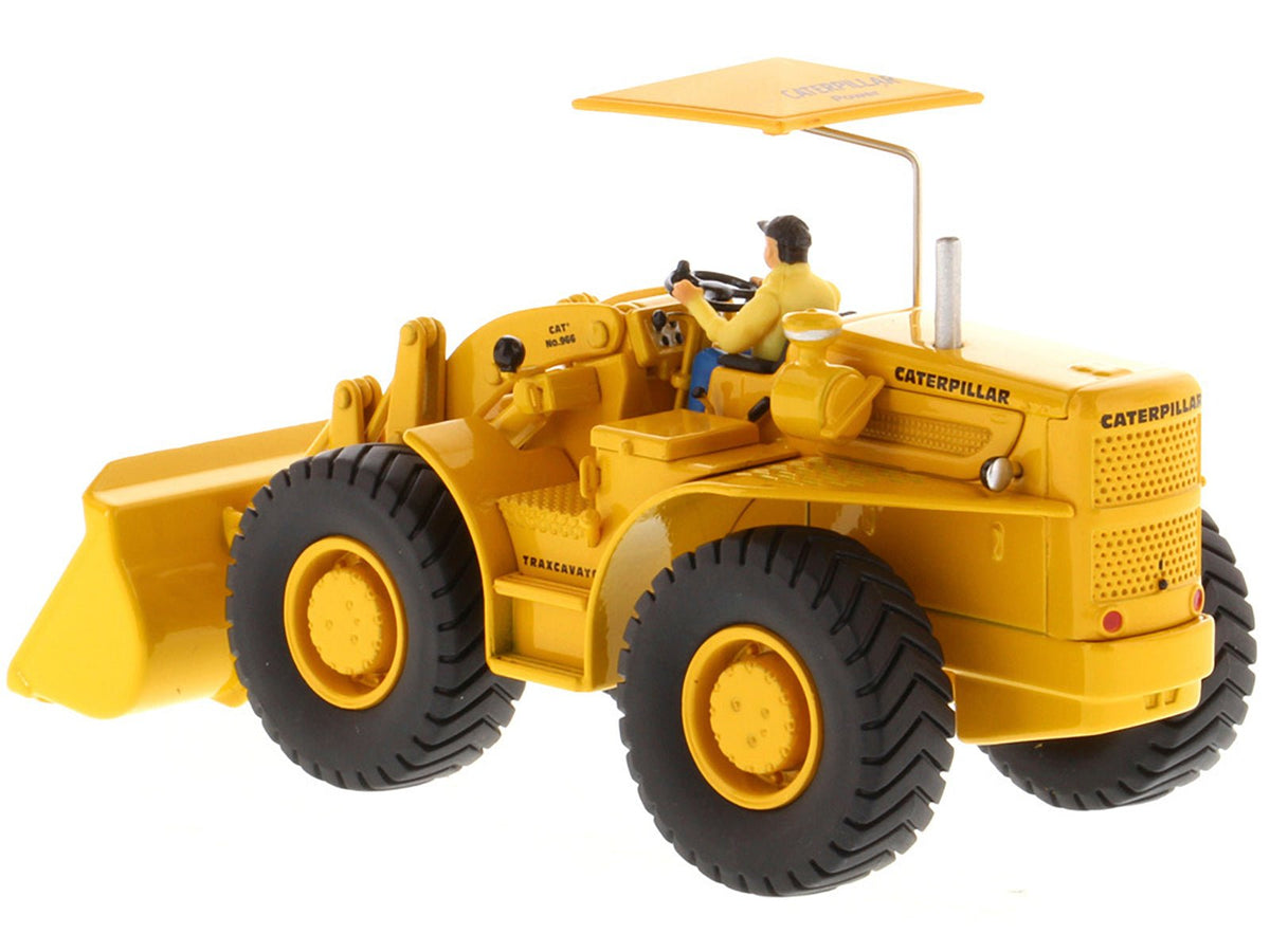 CAT Caterpillar 966A Wheel Loader Yellow with Operator "Vintage Series" 1/50 Diecast Model by Diecast Masters-Diecast Masters-ModelCars.com