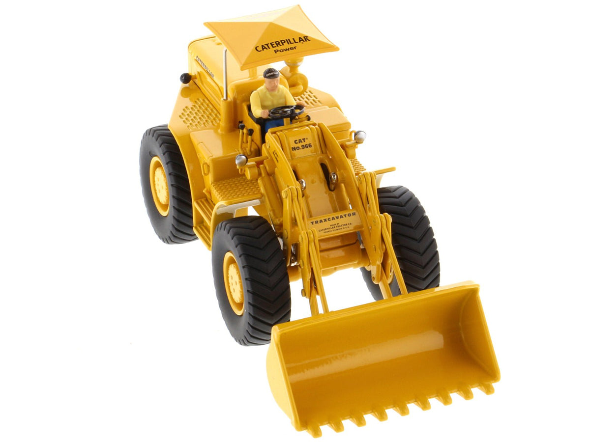 CAT Caterpillar 966A Wheel Loader Yellow with Operator "Vintage Series" 1/50 Diecast Model by Diecast Masters-Diecast Masters-ModelCars.com