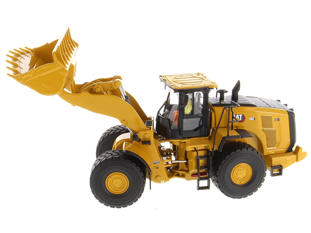 CAT Caterpillar 980 Wheel Loader Yellow with Operator "High Line Series" 1/50 Diecast Model by Diecast Masters-Diecast Masters-ModelCars.com