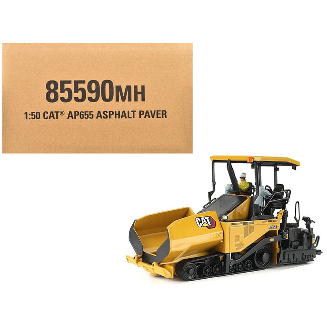 CAT Caterpillar AP655F Asphalt Paver Yellow "Core Classics" Series 1/50 Diecast Model by Diecast Masters-Diecast Masters-ModelCars.com
