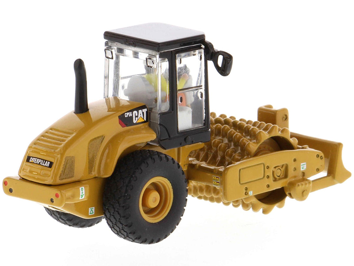 CAT Caterpillar CS56 Padfoot Drum Vibratory Soil Compactor with Operator "High Line" Series 1/87 (HO) Scale Diecast Model by Diecast Masters-Diecast Masters-ModelCars.com