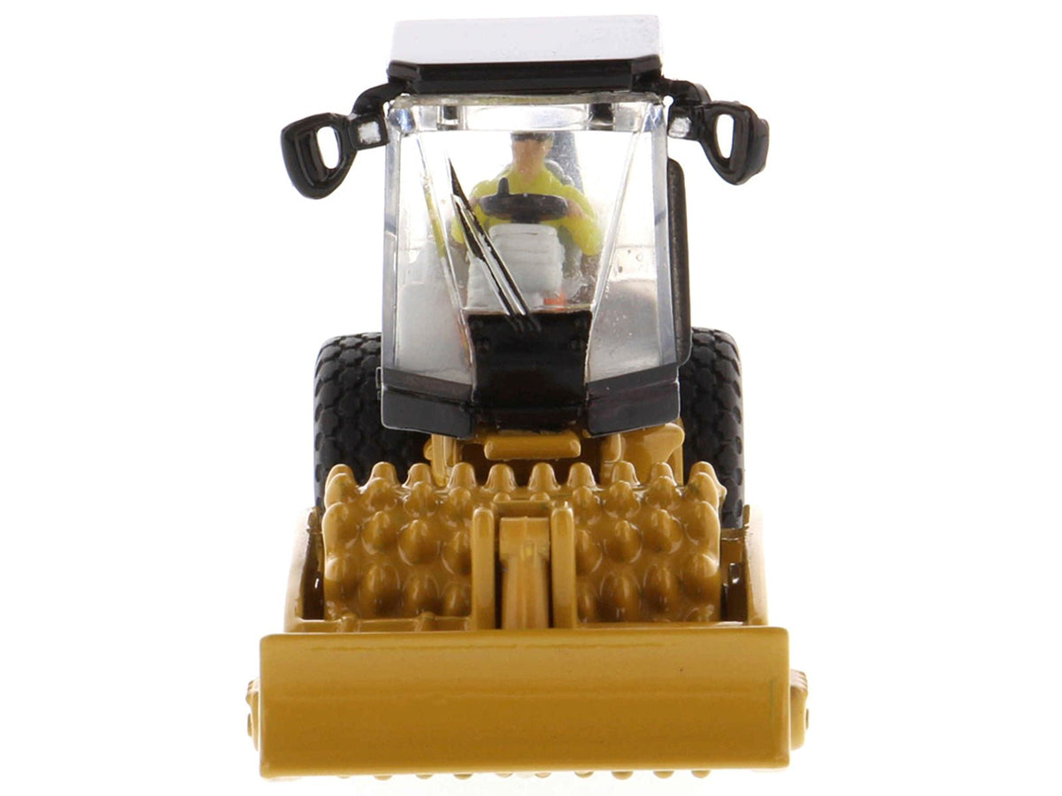 CAT Caterpillar CS56 Padfoot Drum Vibratory Soil Compactor with Operator "High Line" Series 1/87 (HO) Scale Diecast Model by Diecast Masters-Diecast Masters-ModelCars.com