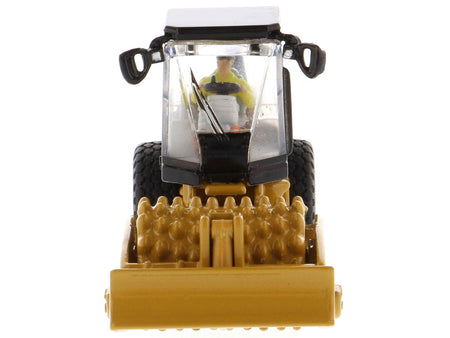 CAT Caterpillar CS56 Padfoot Drum Vibratory Soil Compactor with Operator "High Line" Series 1/87 (HO) Scale Diecast Model by Diecast Masters-Diecast Masters-ModelCars.com