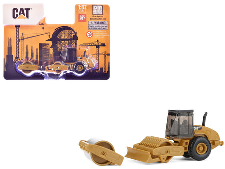 CAT Caterpillar CS56 Roller with Interchangeable Front Attachment Yellow 1/87 (HO) Diecast Model by Diecast Masters-Diecast Masters-ModelCars.com