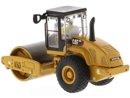 CAT Caterpillar CS56 Smooth Drum Vibratory Soil Compactor with Operator "High Line" Series 1/87 (HO) Scale Diecast Model by Diecast Masters-Diecast Masters-ModelCars.com