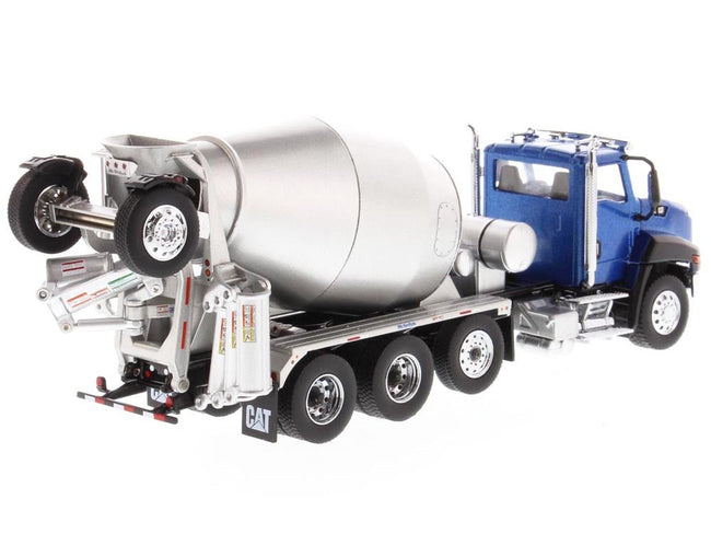 CAT Caterpillar CT660 Day Cab Tractor with McNeilus Concrete Mixer Truck Blue Metallic 1/50 Diecast Model by Diecast Masters-Diecast Masters-ModelCars.com